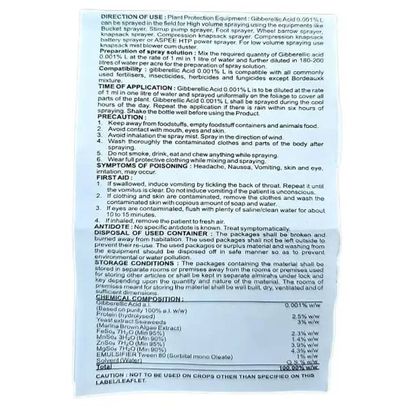 Tata Grosmart ( Gibberellic Acid 0.001% L )