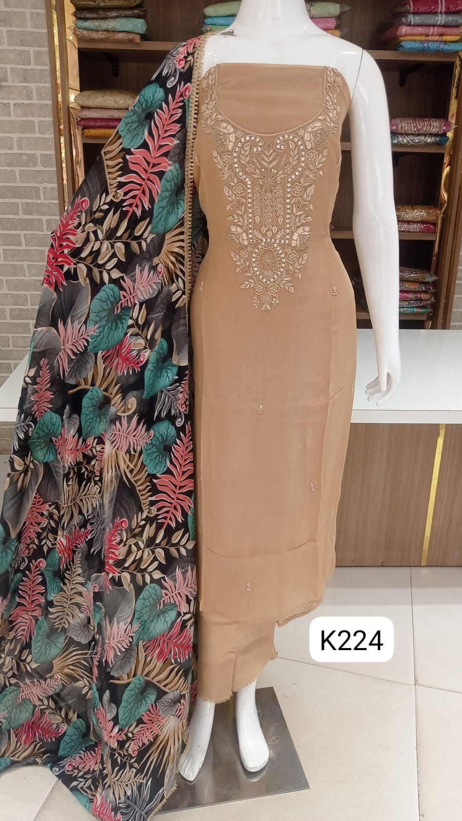 Imported premium Pure  organza  with beautiful handwork