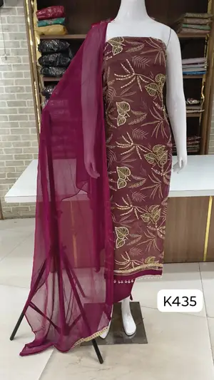 Imported soft silk beautiful print with sleek hand work at print full front 