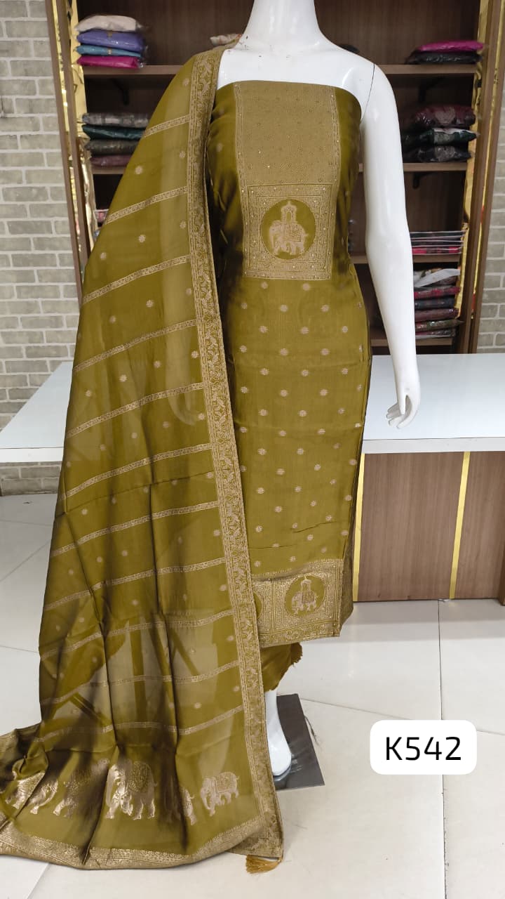 Soft silk party wear suits 