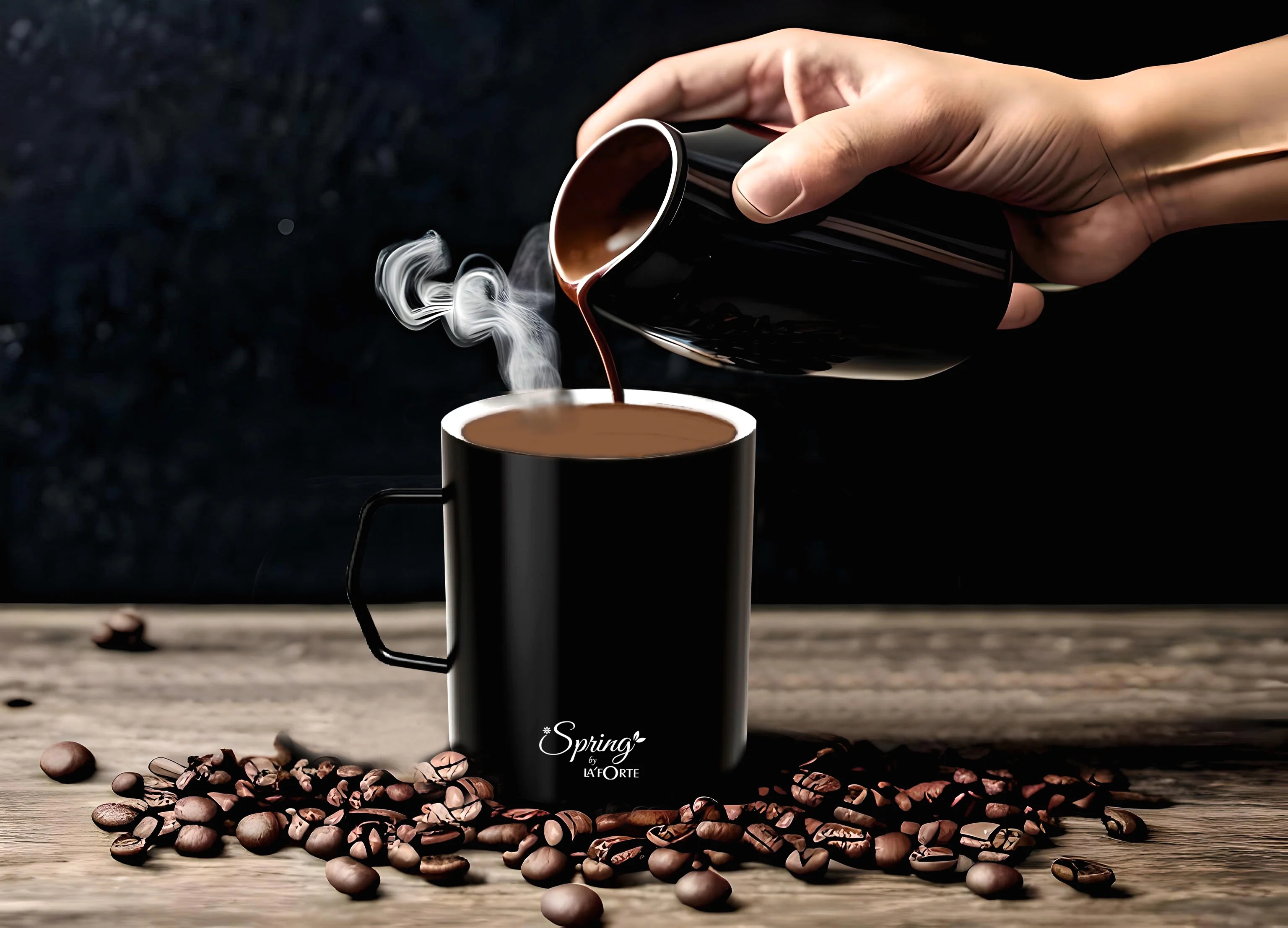 Stainless Steel Coffee and Tea Mugs - 150ml (5.07 oz) - Set of 2 - Powder Coated Exterior, Steel Interior