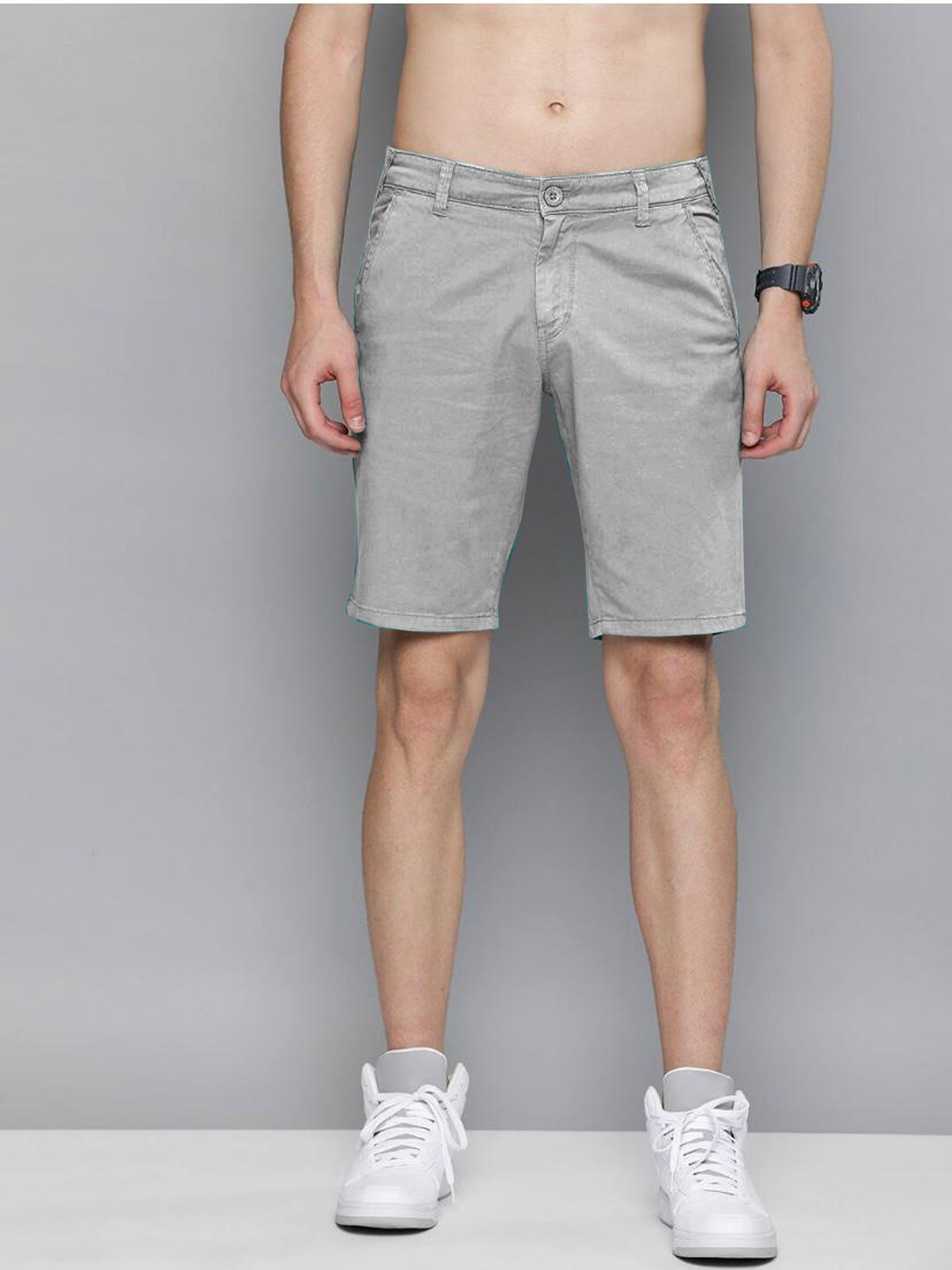 Light Grey Chino Shorts for Mens