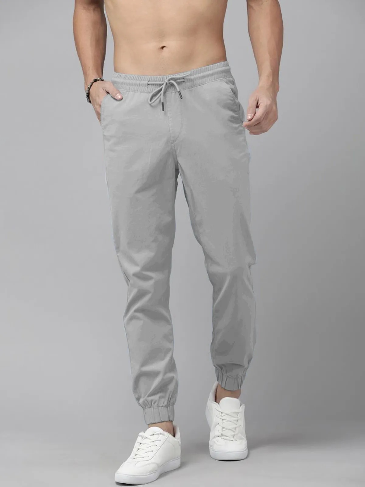 Uniexee Slim Fit Men Light Grey Joggers