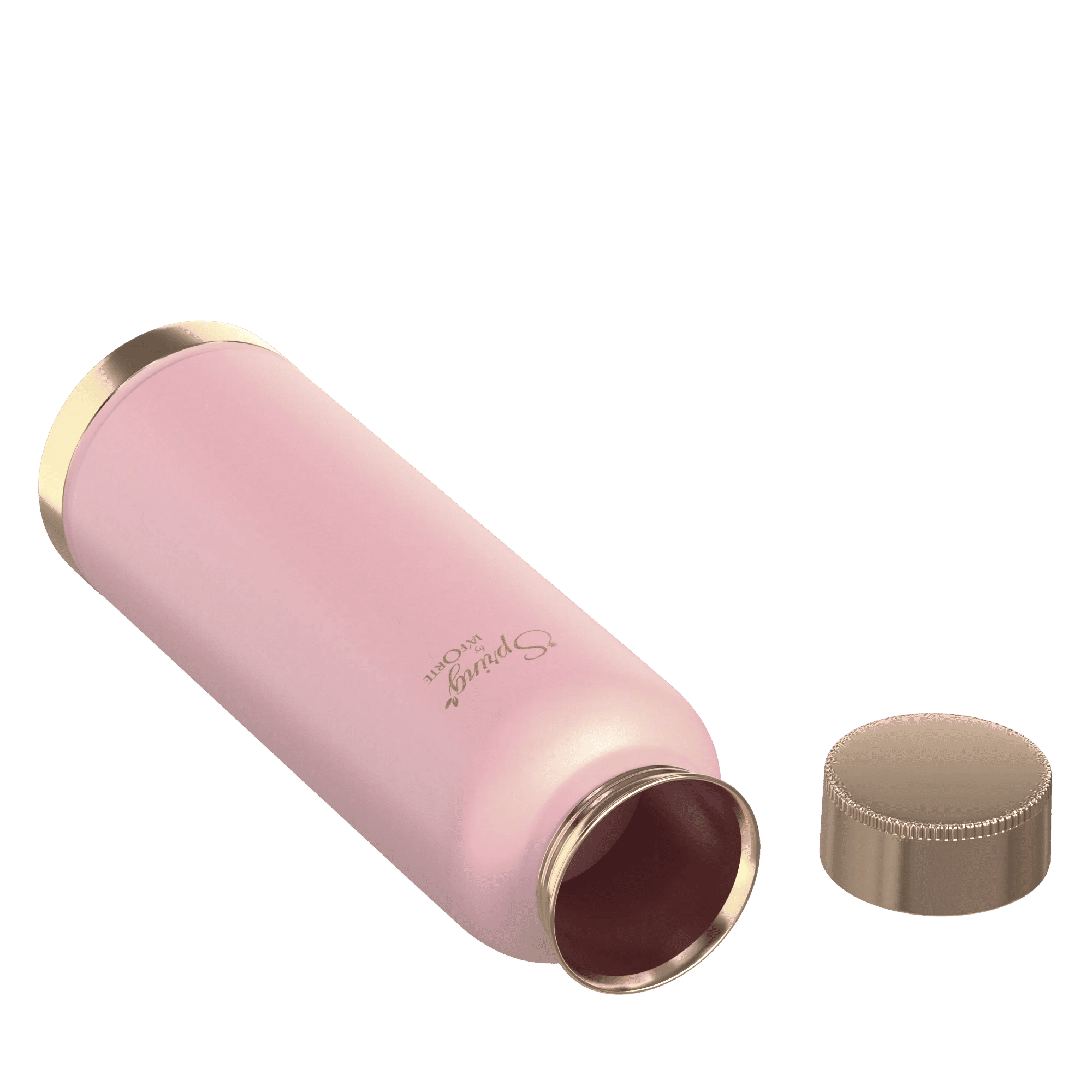 LA'FORTE Copper Water Bottle, Pure, 1000 ml (Apricot)