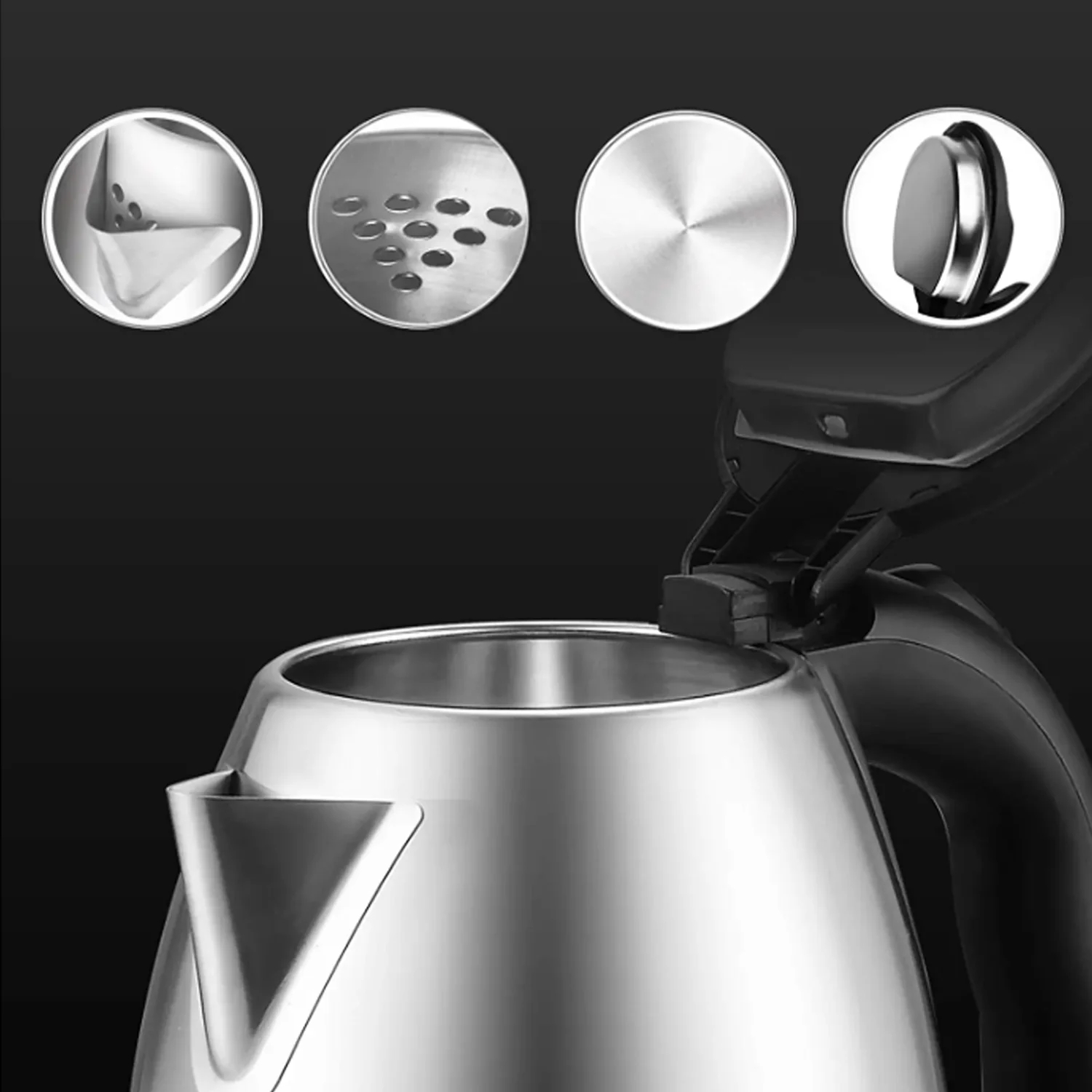 LA' FORTE Stainless Steel Electric Kettle 1.8 Ltr 1500 W EKLF002