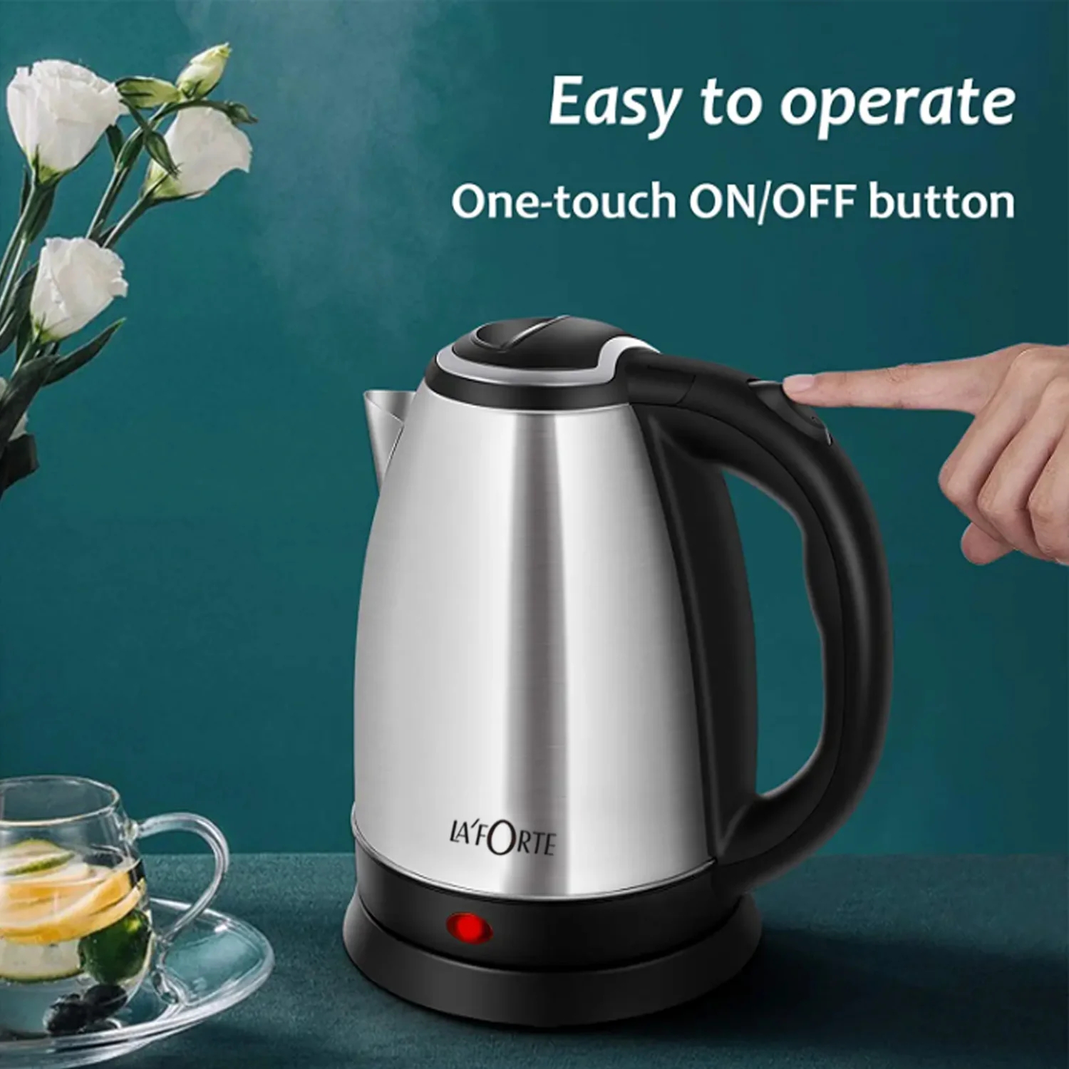 LA' FORTE Stainless Steel Electric Kettle 1.8 Ltr 1500 W EKLF002