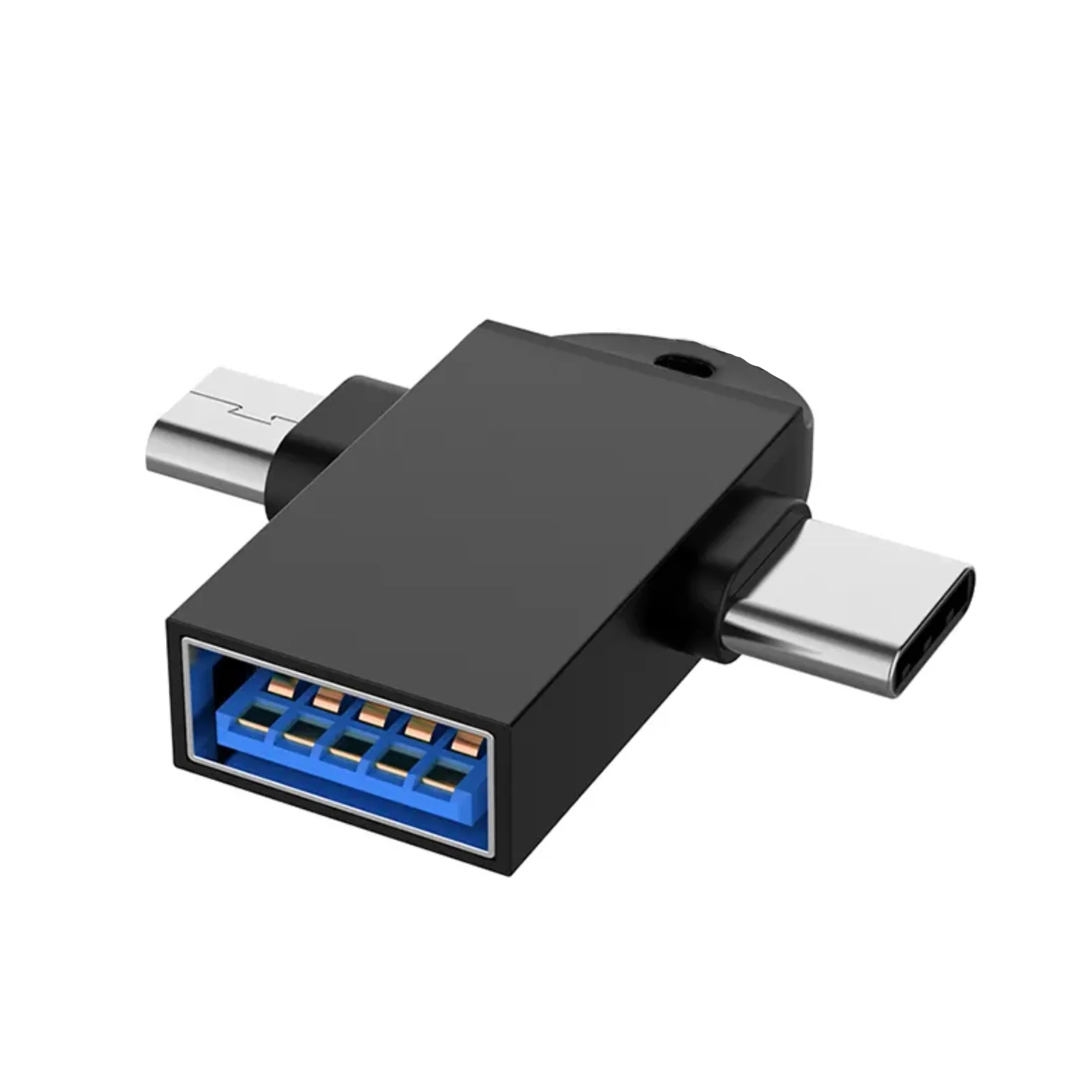 Flixx 2-in-1 OTG Adapter with Micro USB & Type-C Ports