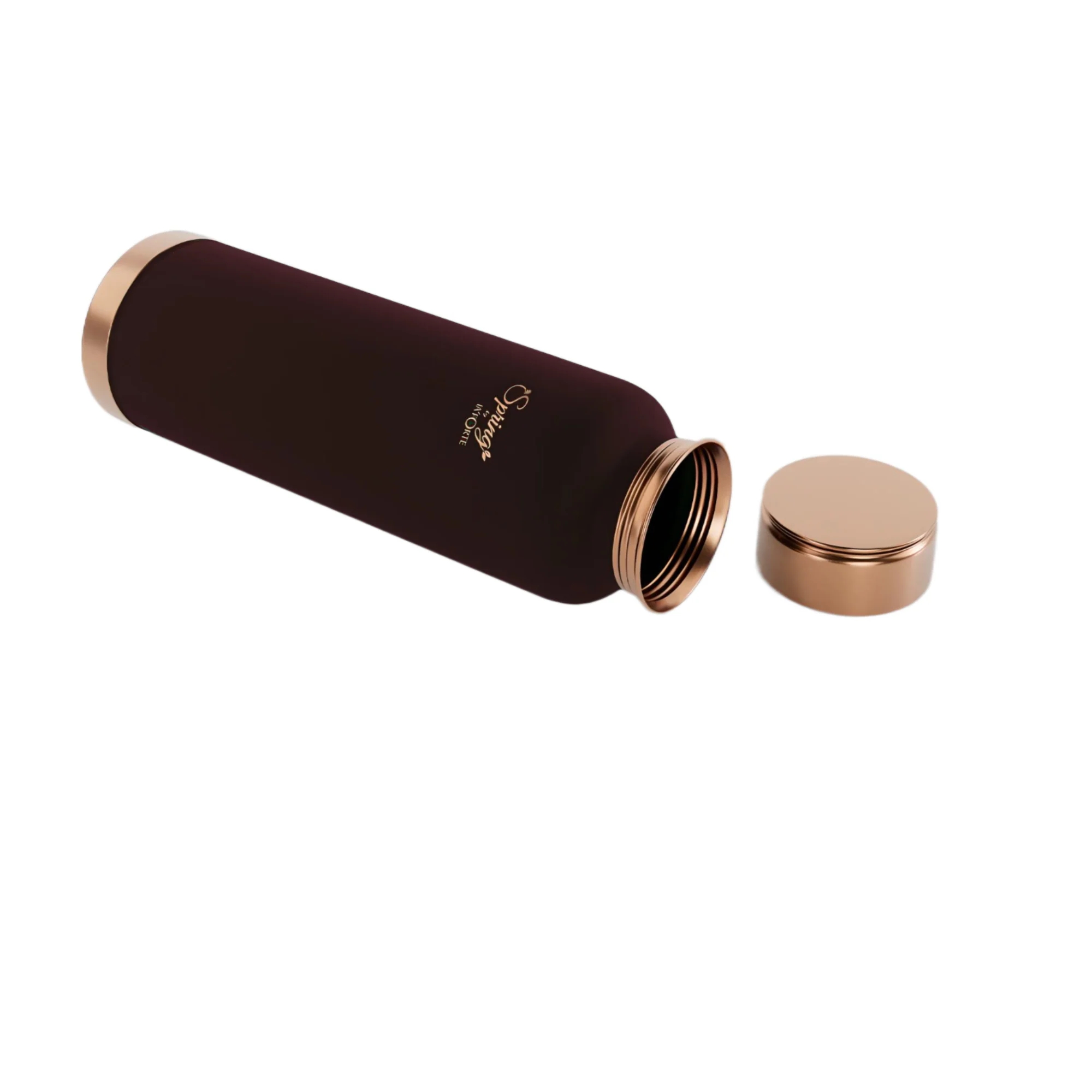 LA'FORTE Copper Water Bottle, Pure, 1000 ml Maroon