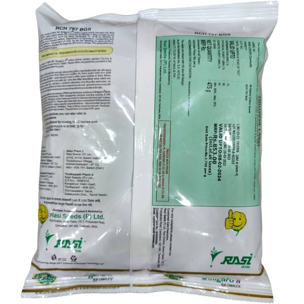 Rasi RCH 797 ( Cotton seeds ) BG2