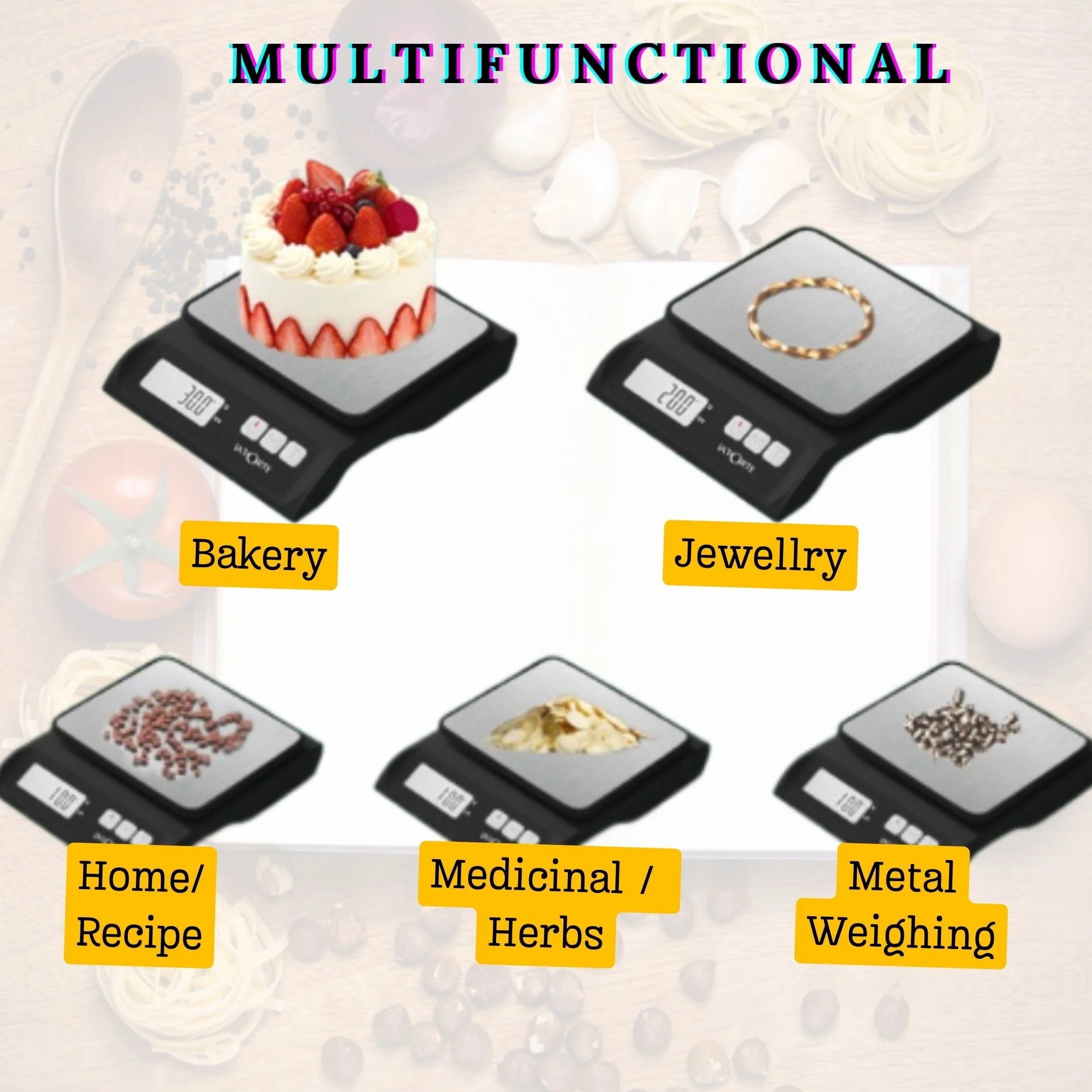 LA' FORTE Multipurpose Digital Kitchen Scale - upto 6 kgs accuracy of .1 g