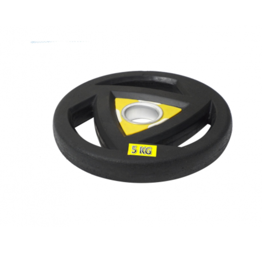 GYM24 OLYMPIC 50MM DIA HOLE VIVA RUBBER COATED PLATES 5 KG PAIR