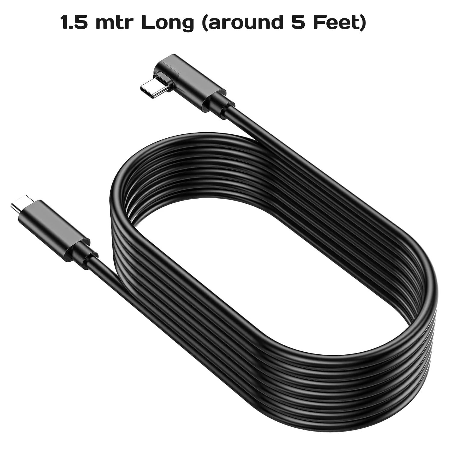 Flixx USB-C to USB-C Cable | 65W Super Fast Charging | 1.5 Meter Long | Universal for Laptops, Mobiles, Tablets | PD3.0, PPS Compatible