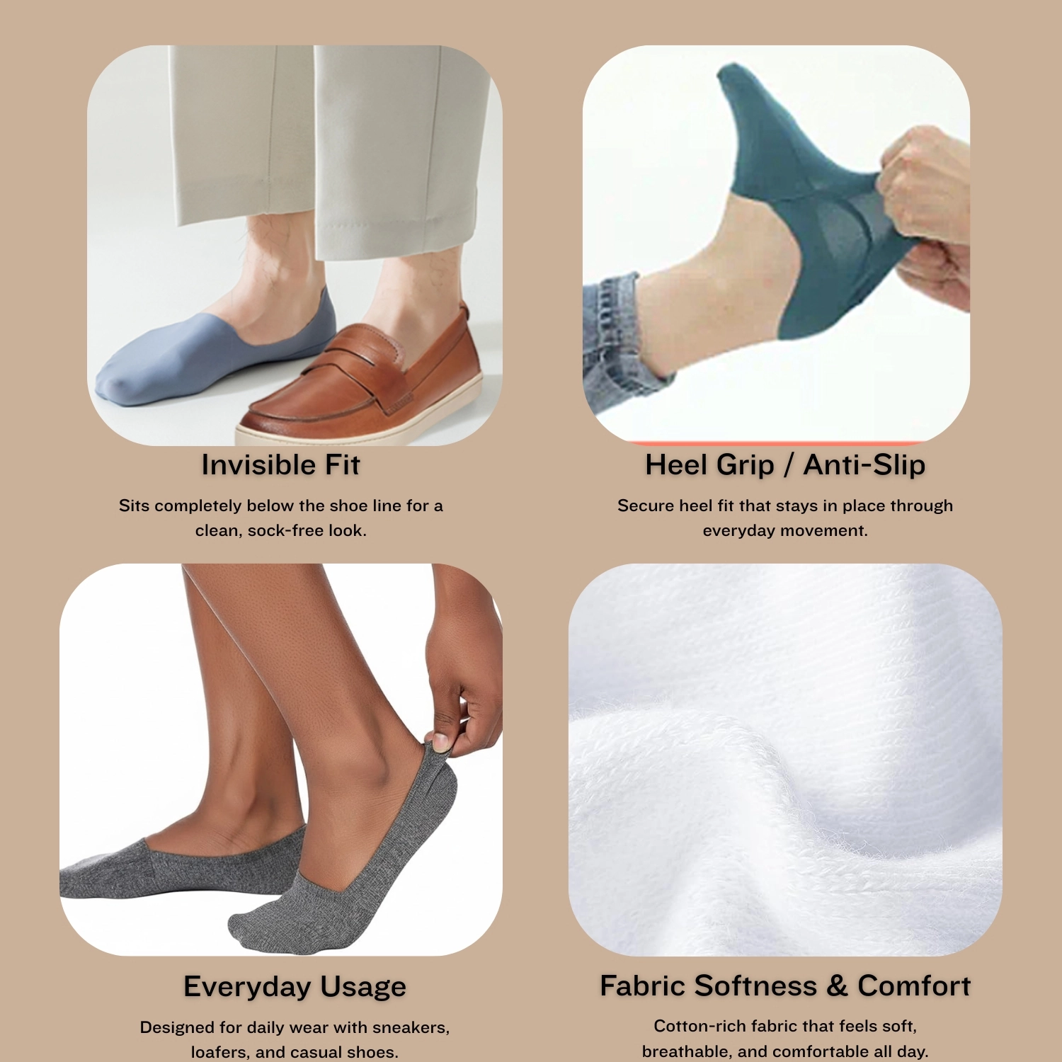 Lord Walker No-Show Socks — Invisible Everyday Comfort (Code -35000)