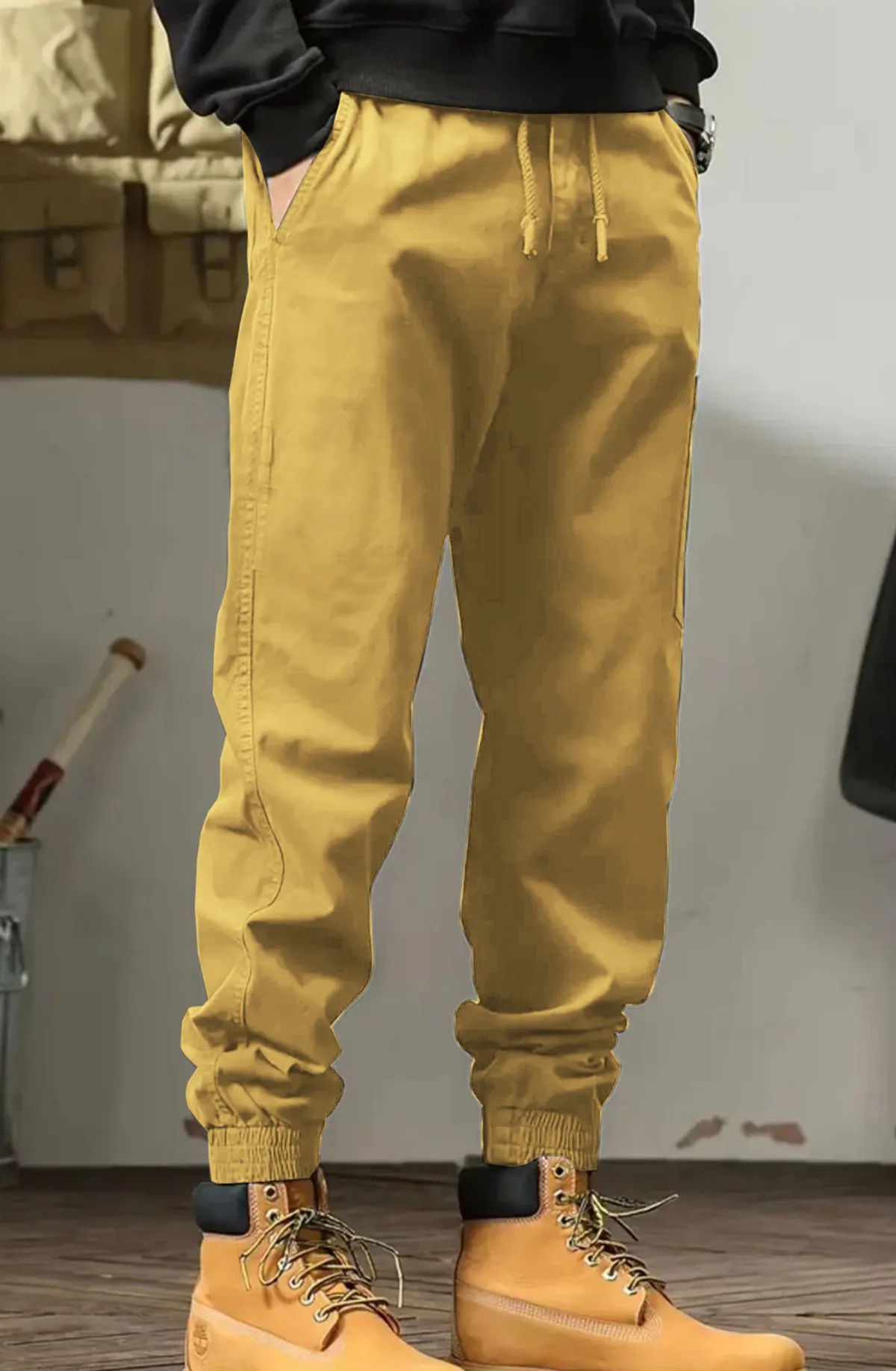 Men’s Slim Fit Jogger, Off White 