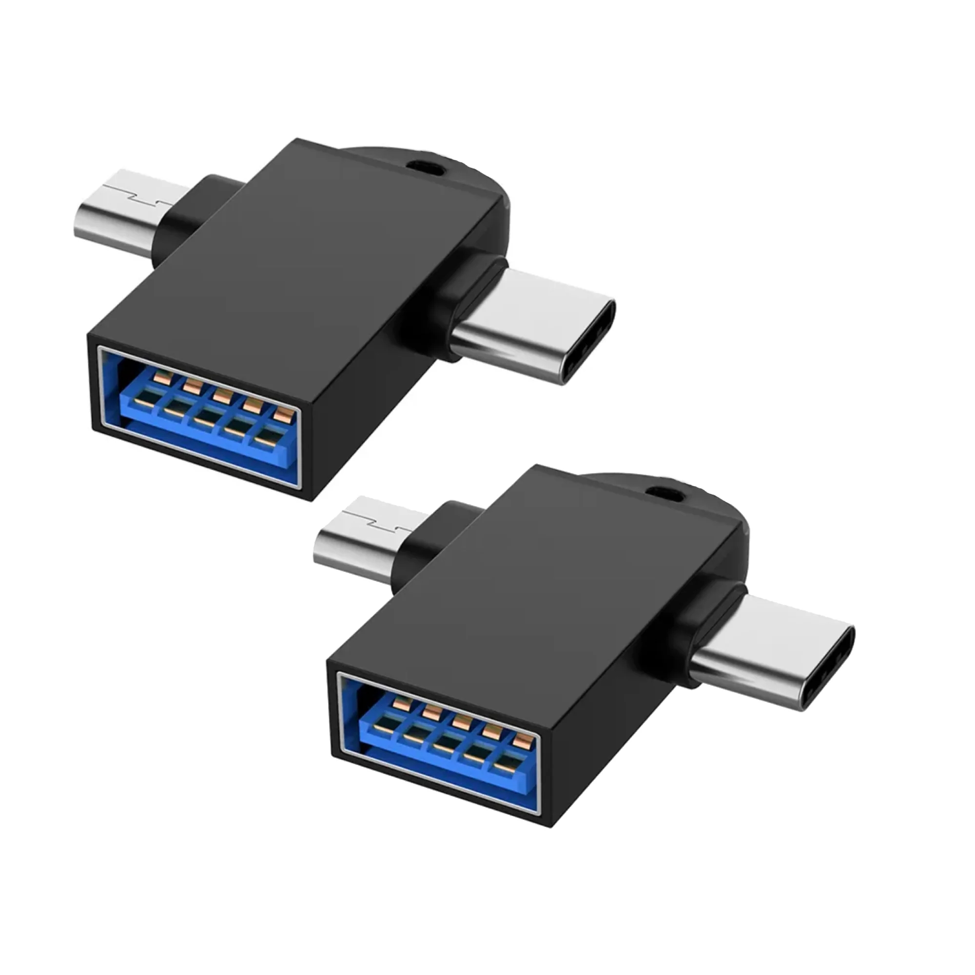 Flixx 2-in-1 OTG Adapter with Micro USB & Type-C Ports