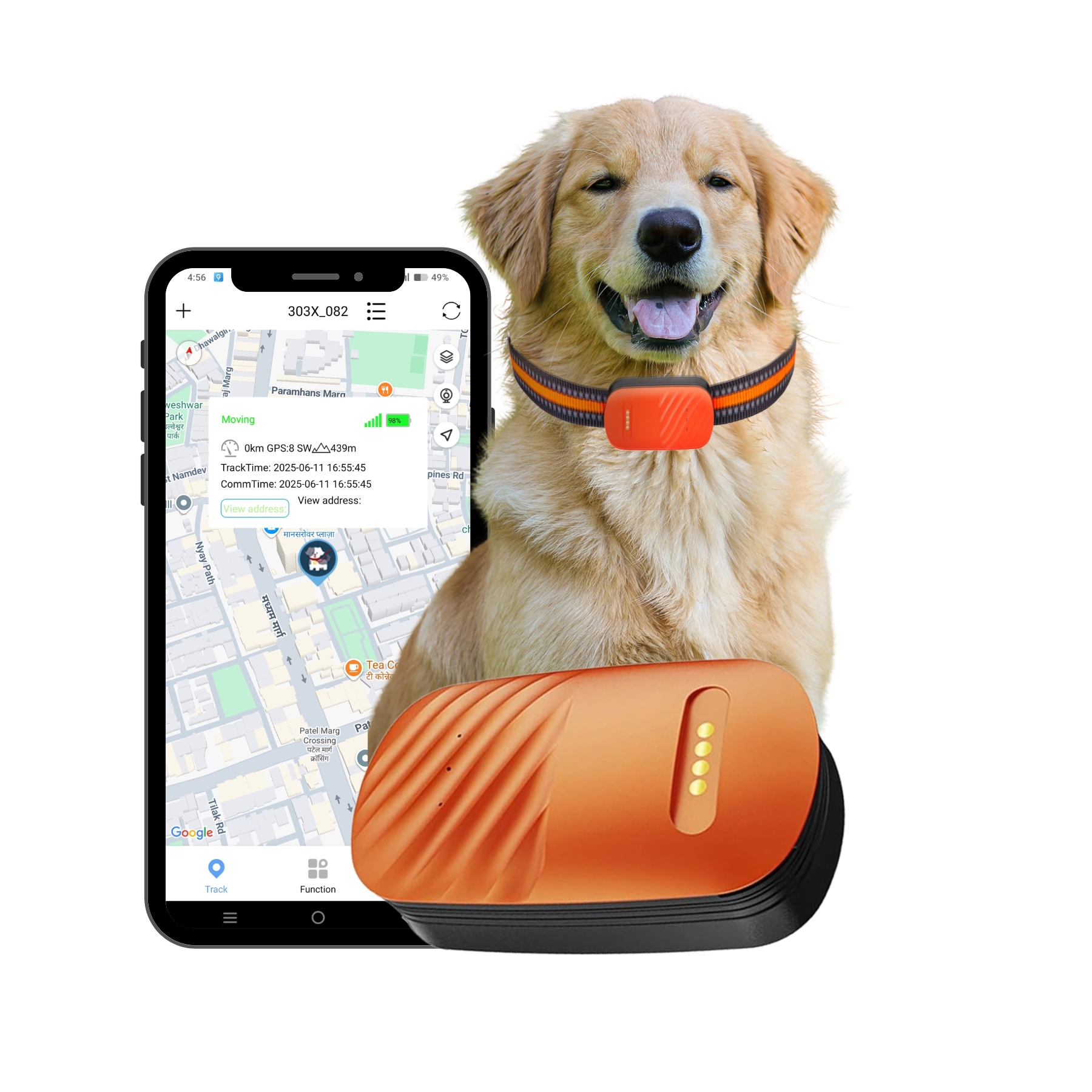 FETACA® 4G Pet GPS Tracker – Real-Time Tracking for Dogs, Cows & Horses