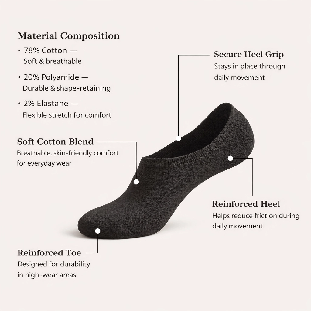 Lord Walker No-Show Socks — Invisible Everyday Comfort (Code -35000)