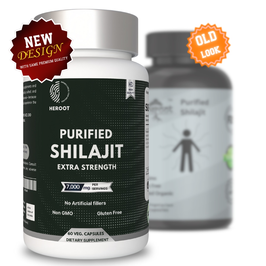 Himalayan Premium Pure Shilajit - Certified Supplement (60 Caps) for Improved Vigor & Vitality