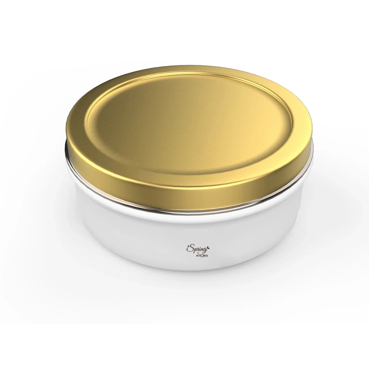 Stainless Steel Spice Box | Masala Dabba with 7 Mini Bowls & Spoon | Multipurpose Storage Container for Masala, Dry Fruits, Cookies & More (Beige-Gold / Black-Red)