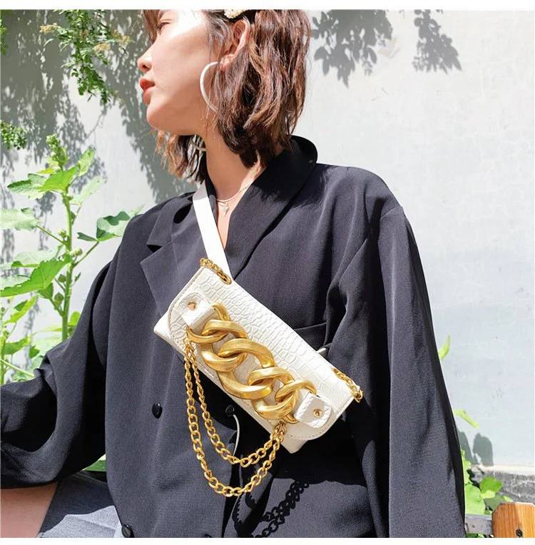 Howkly Crocodile Pattern Shoulder Bag