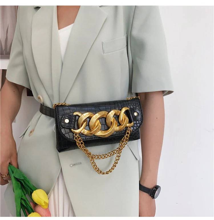Howkly Crocodile Pattern Shoulder Bag
