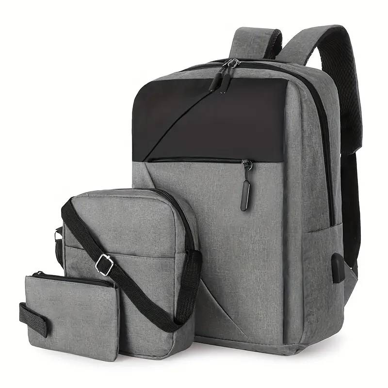 Howkly 3pcs Large Capacity Computer Backpack