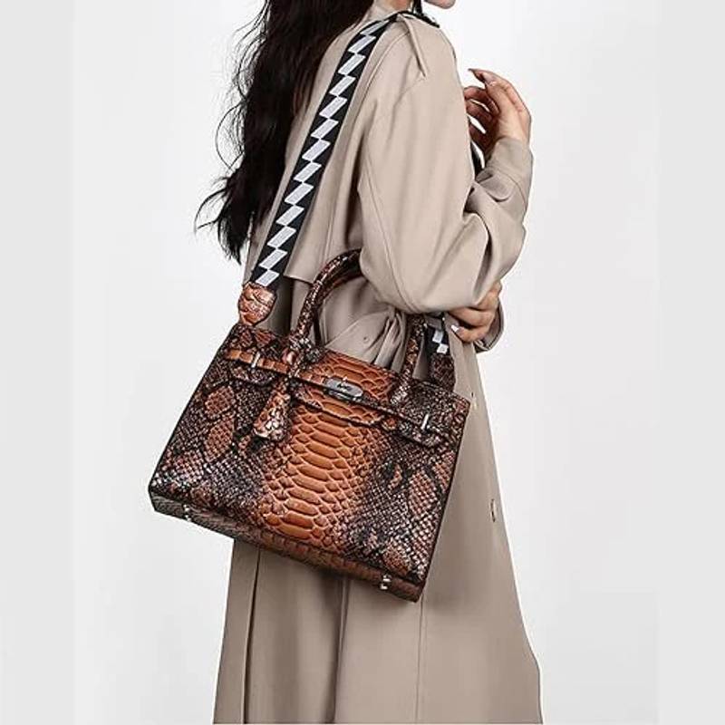 Howkly Fashion Designer Top Handle Satchel with Detachable Strap Luxury