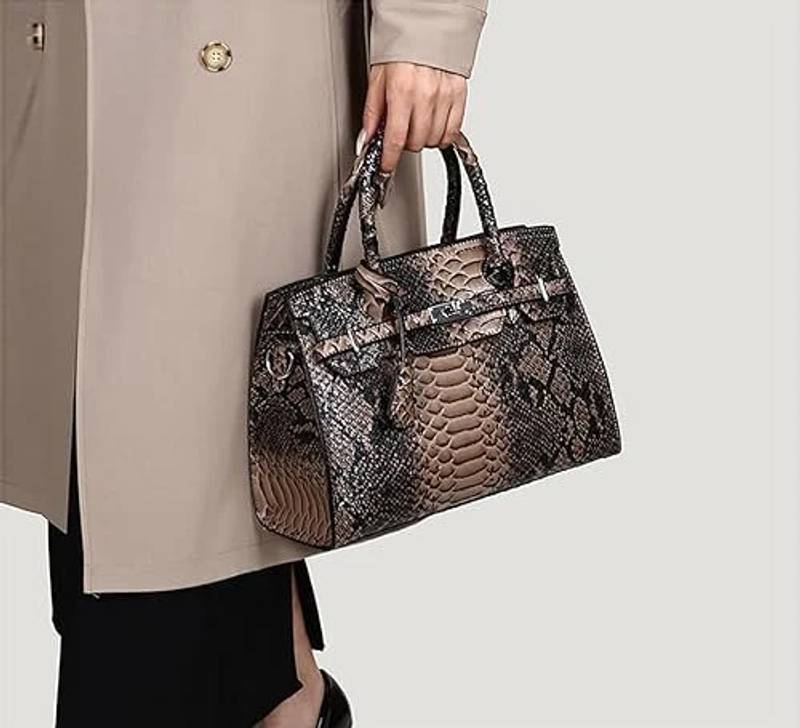 Howkly Fashion Designer Top Handle Satchel with Detachable Strap Luxury