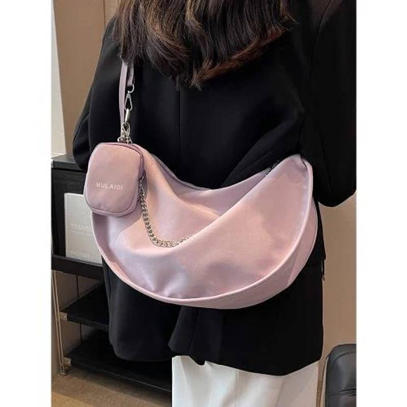 Hobo bag with nylon coin purse