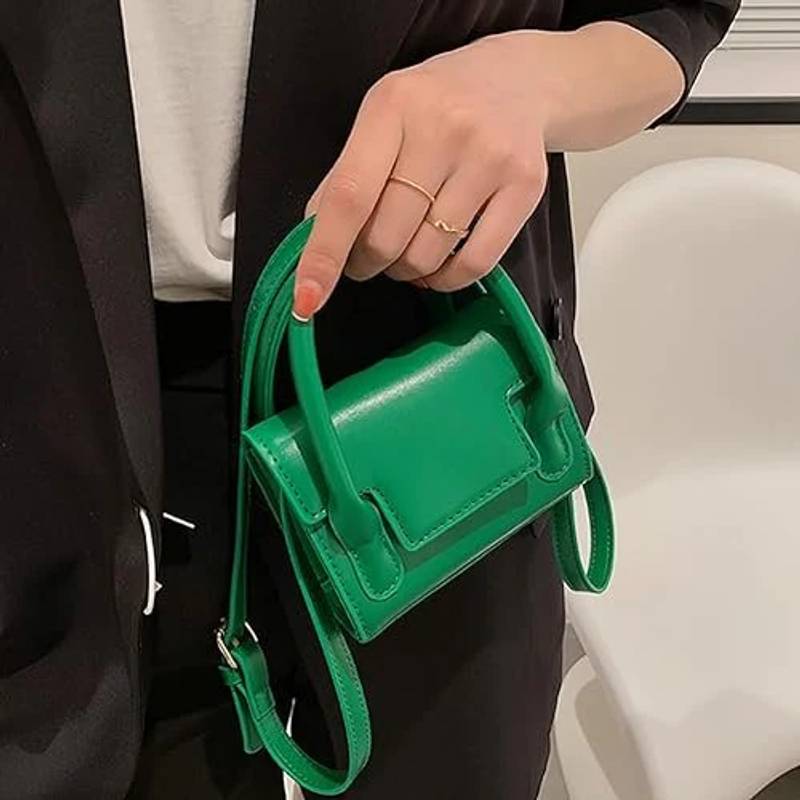 Howkly PU Leather Flap Mini Square Bag