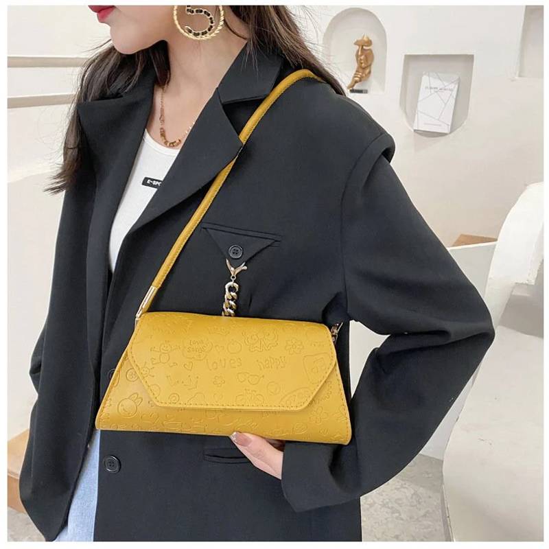 Howkly Vintage Baguette Shoulder Bag Casual Party Handbag