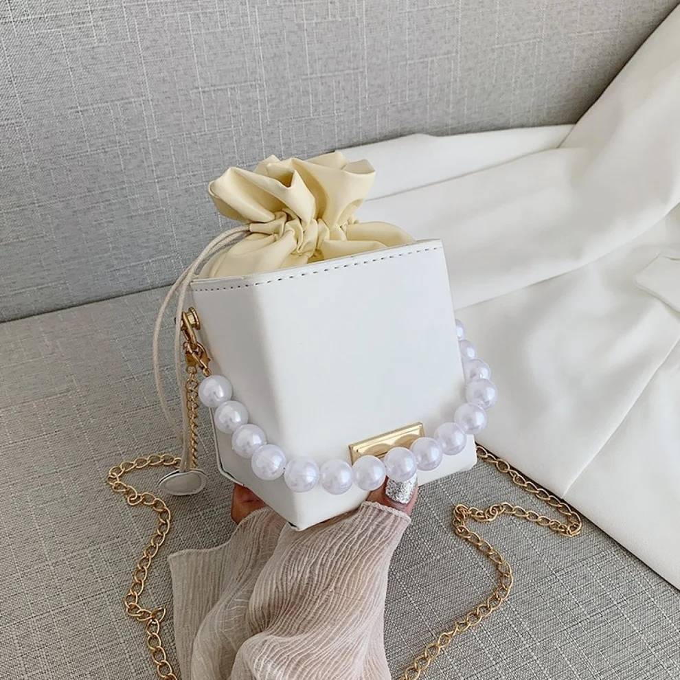 Howkly Box Shape PU Leather Crossbody Bags