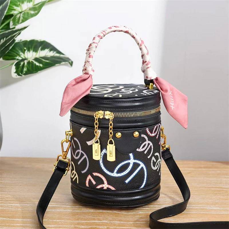 Howkly Cup Cylinder Bag Handbag Messenger Bag