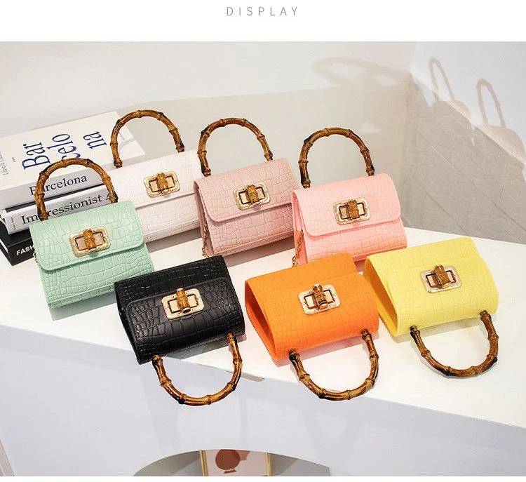 Howkly Bamboo Women crocodile small handbag