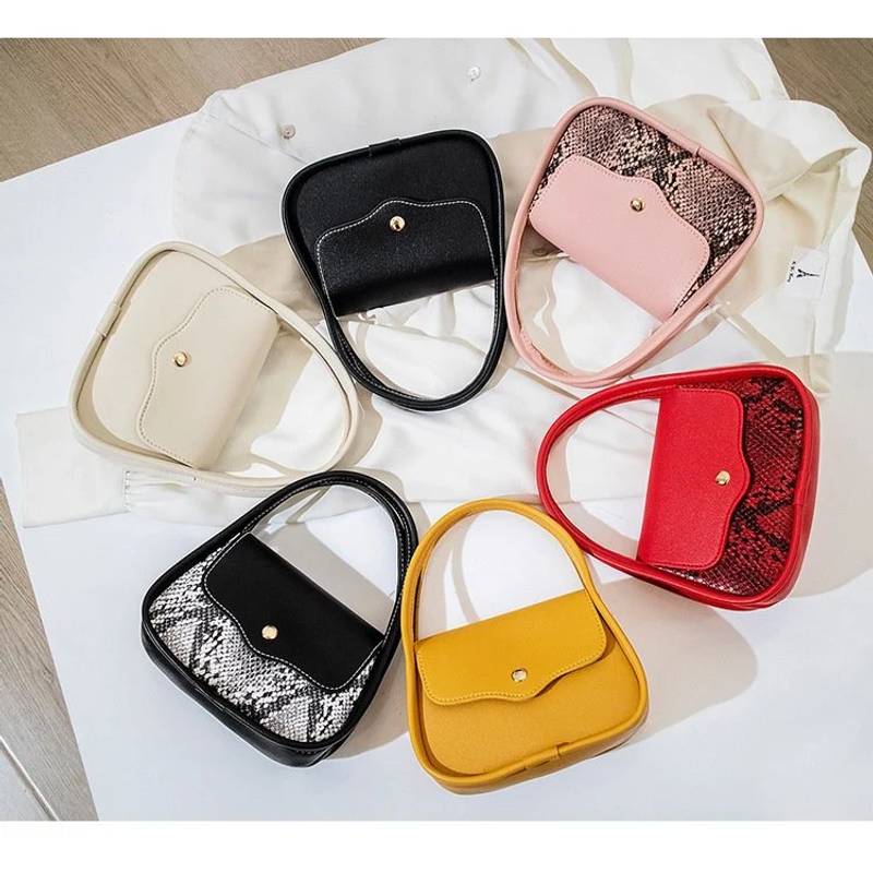 Howkly Snake Pattern Shell Bag 