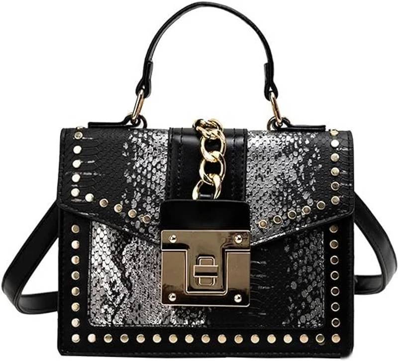 Howkly Gradient snake pattern shoulder square bag