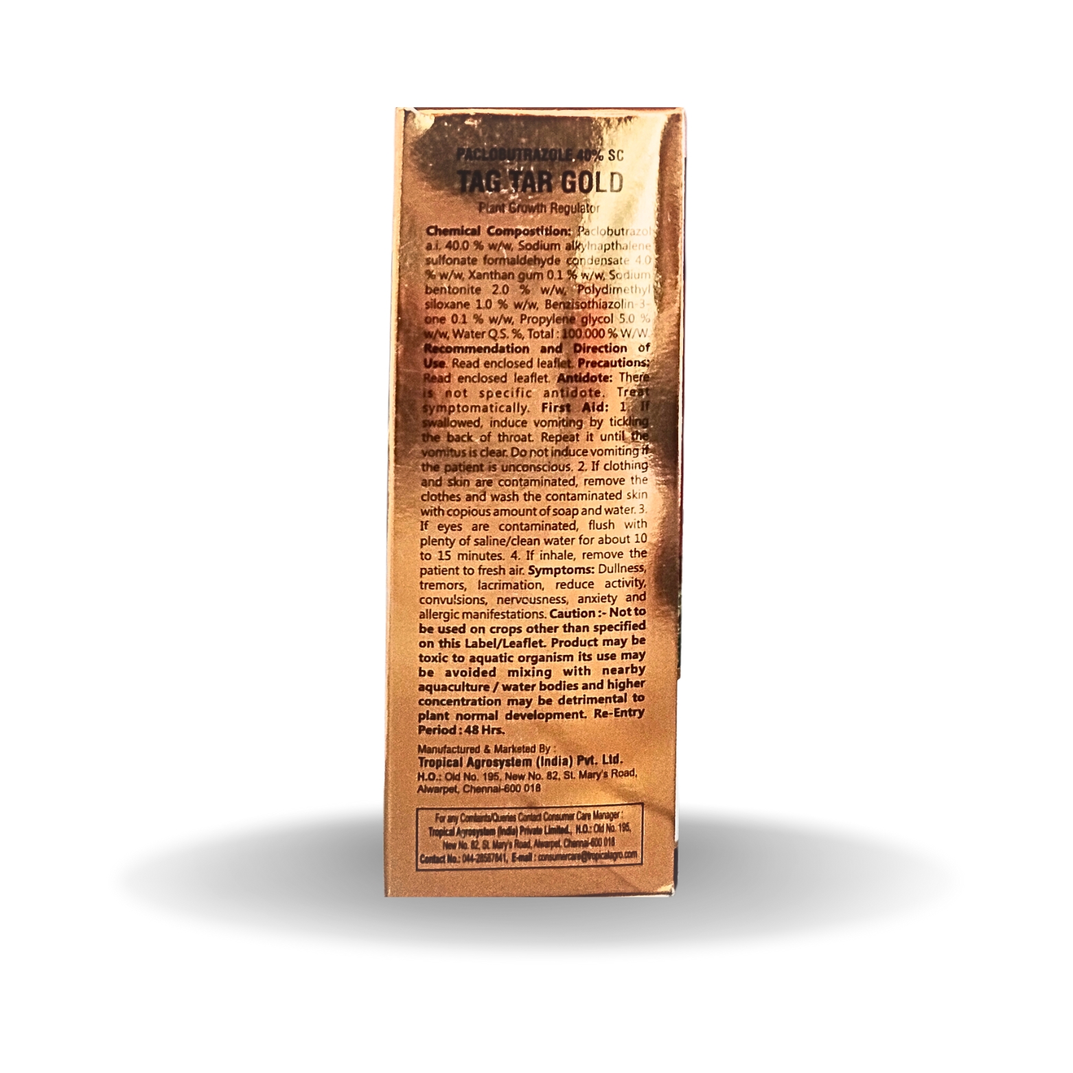 Tropical Agro Tag Tar Gold (Paclobutrazol 40% w/w SC)