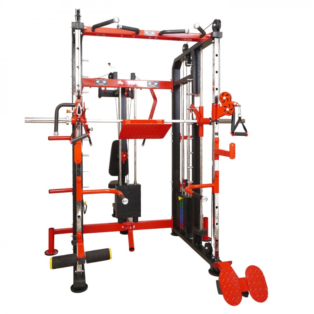 Functional Trainer with Smith Machine and Pec Dec Fly with Rear Delt (3 Weight Stack of 80 Kg)
