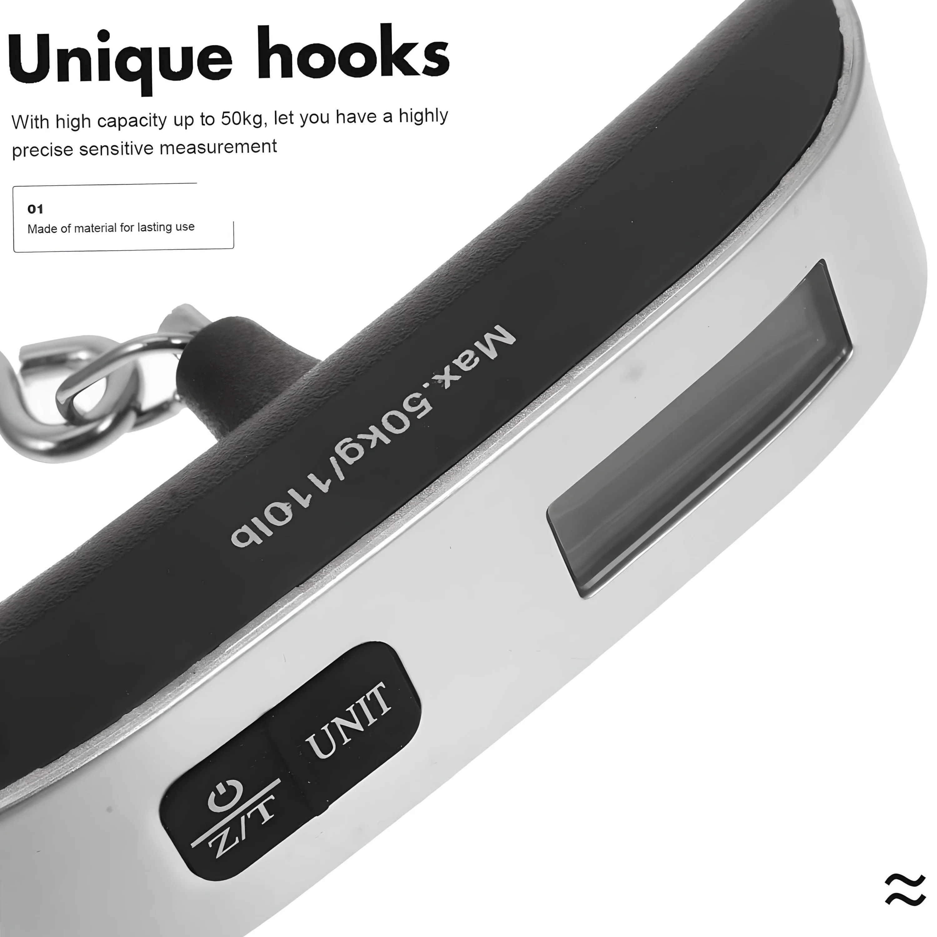 Premium Digital Luggage Scale – 50kg/110lb with LCD Display, Auto Lock, Tare, & Temperature Sensor