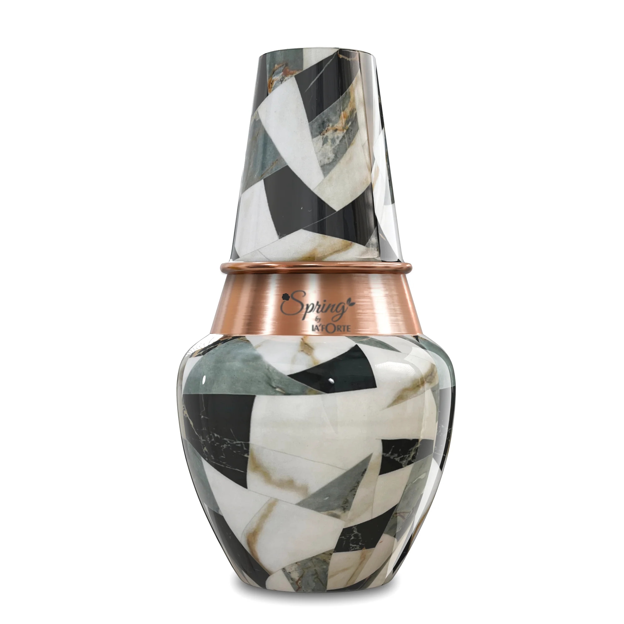 LA'FORTE Copper Bottle Venus Jar 1400 ml (Marble)