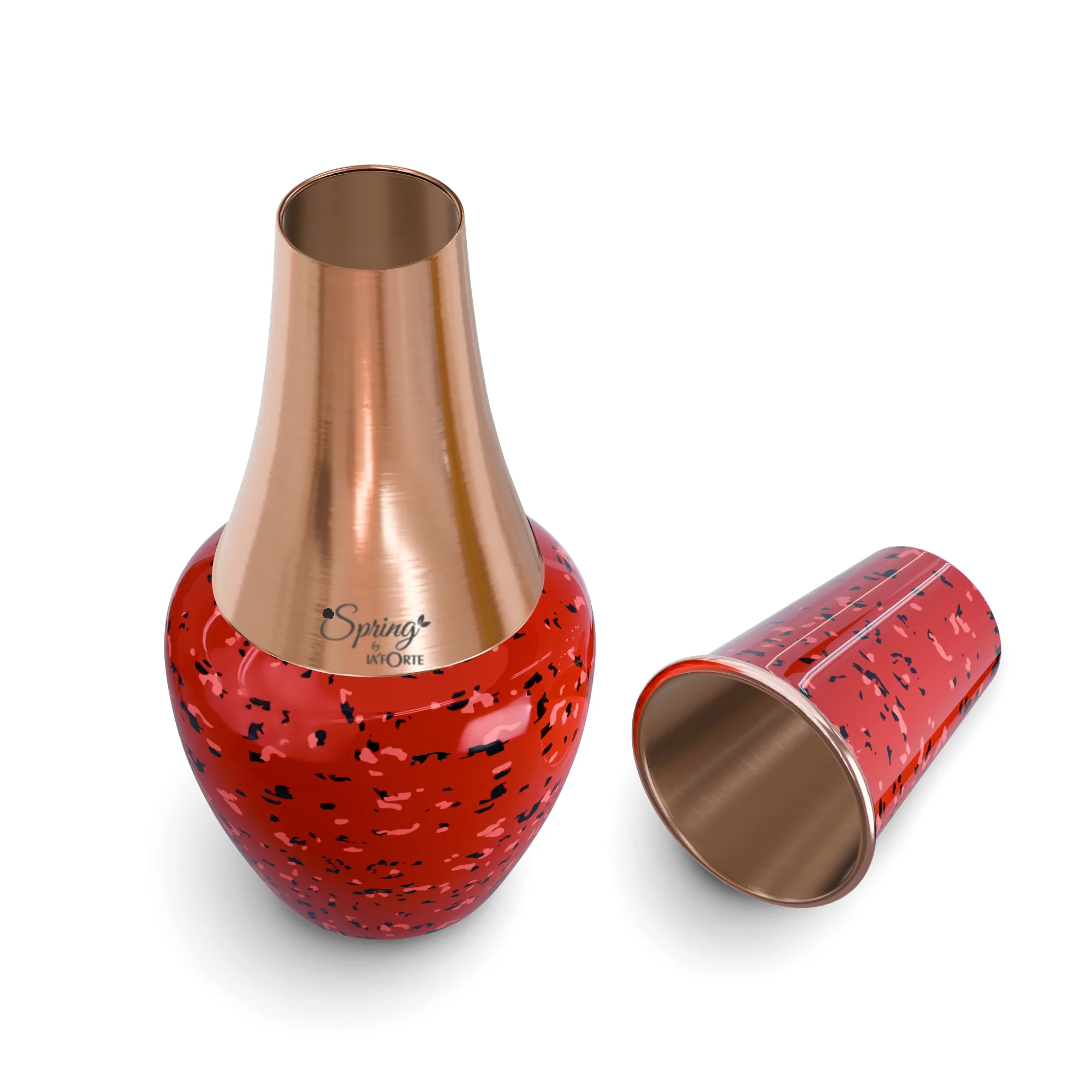 LA'FORTE Copper Bottle Venus Jar 1400 ml (Ruby Red)