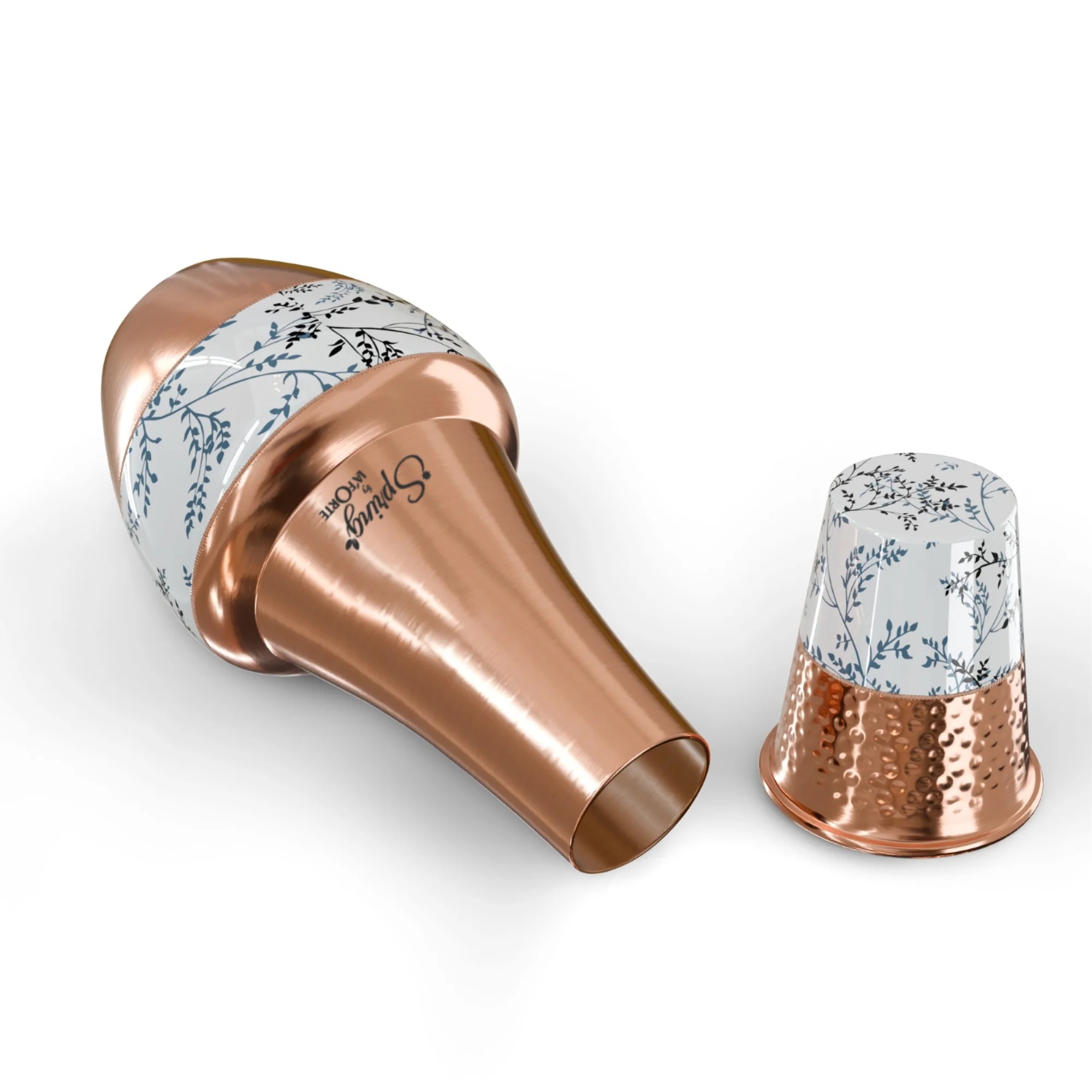 LA'FORTE Copper Bottle Venus Jar 1400 ml (Black Leaf)