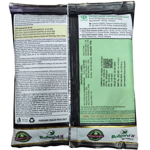 Kaveri KCH-36 ( Cotton Seeds ) BG2
