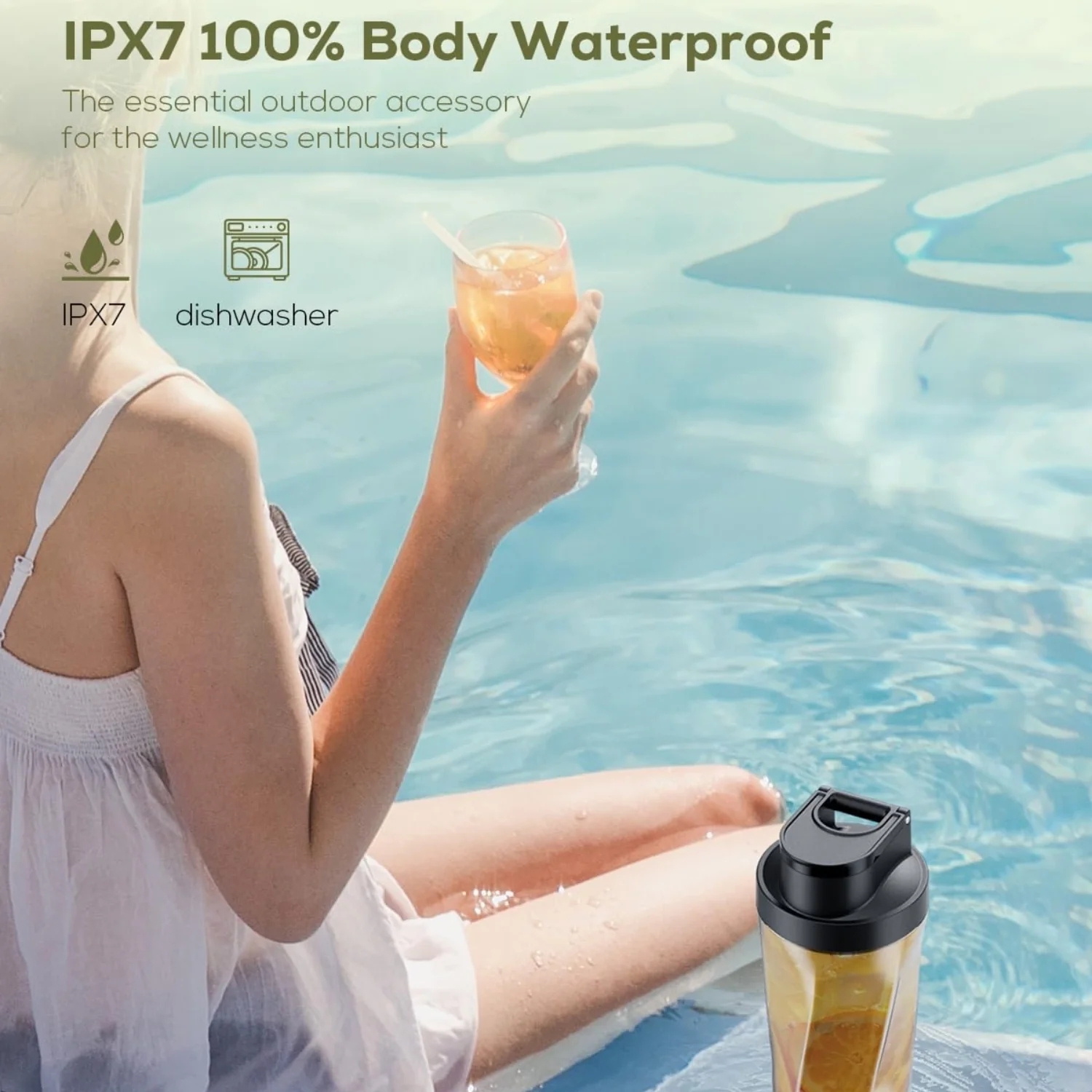 LA’ FORTE Portable Blender | 600ml Cup | 360W Powerful DC Motor | 6000mAh Rechargeable Battery | High-Speed Smoothie Maker | Travel-Friendly Juicer Mixer for Smoothies, Shakes & Juices