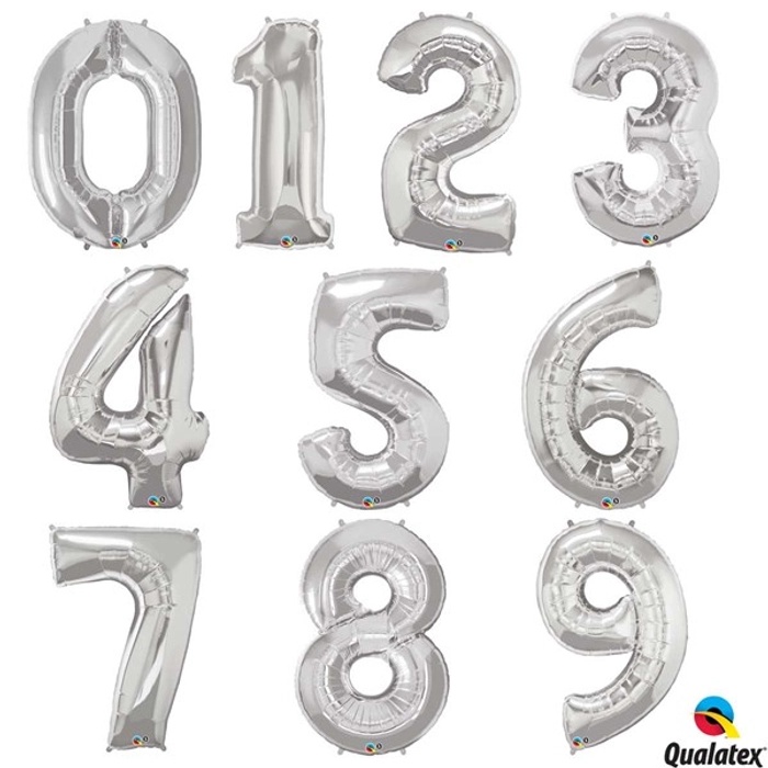 Silver 32 Inch Foil Number