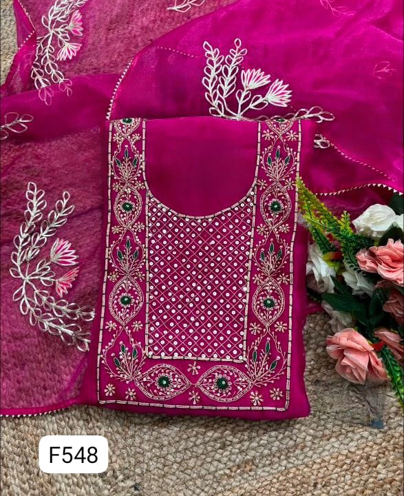 ORGANZA UNSTITCHED SUITS