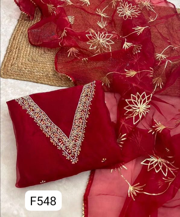 ORGANZA UNSTITCHED SUITS