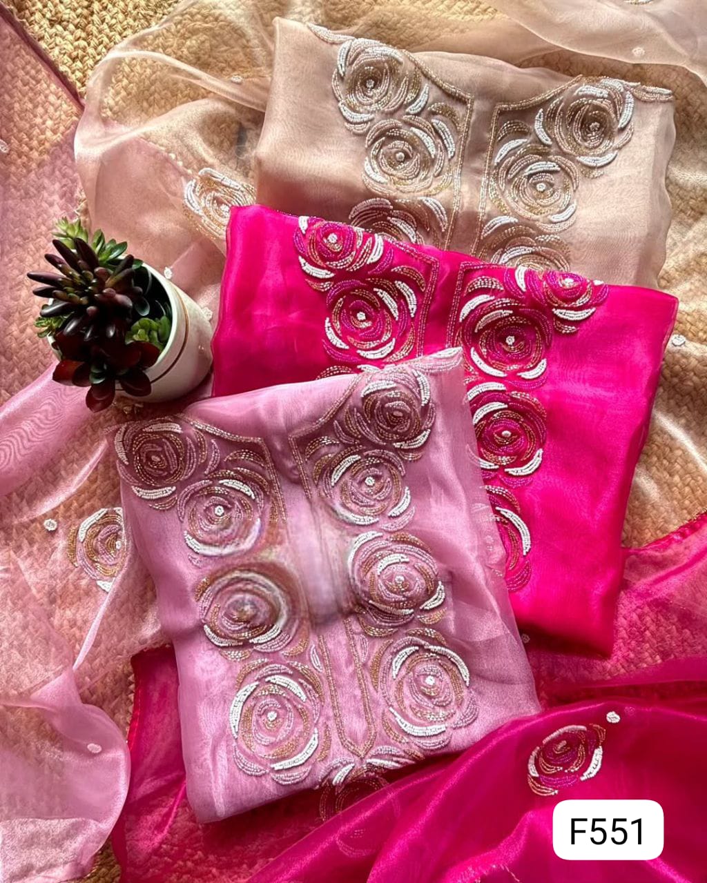 ORGANZA UNSTITCHED SUITS