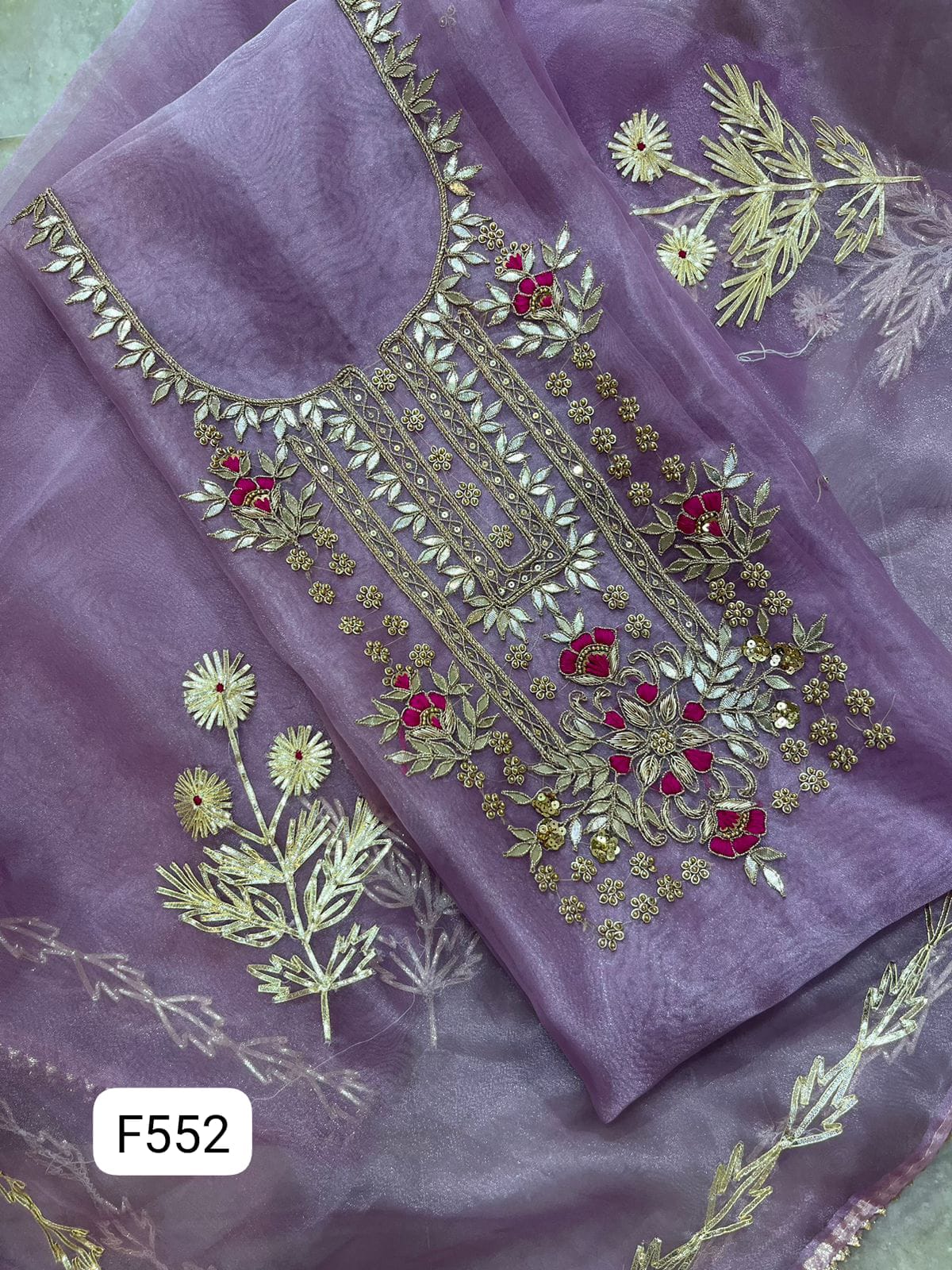 ORGANZA UNSTITCHED SUITS