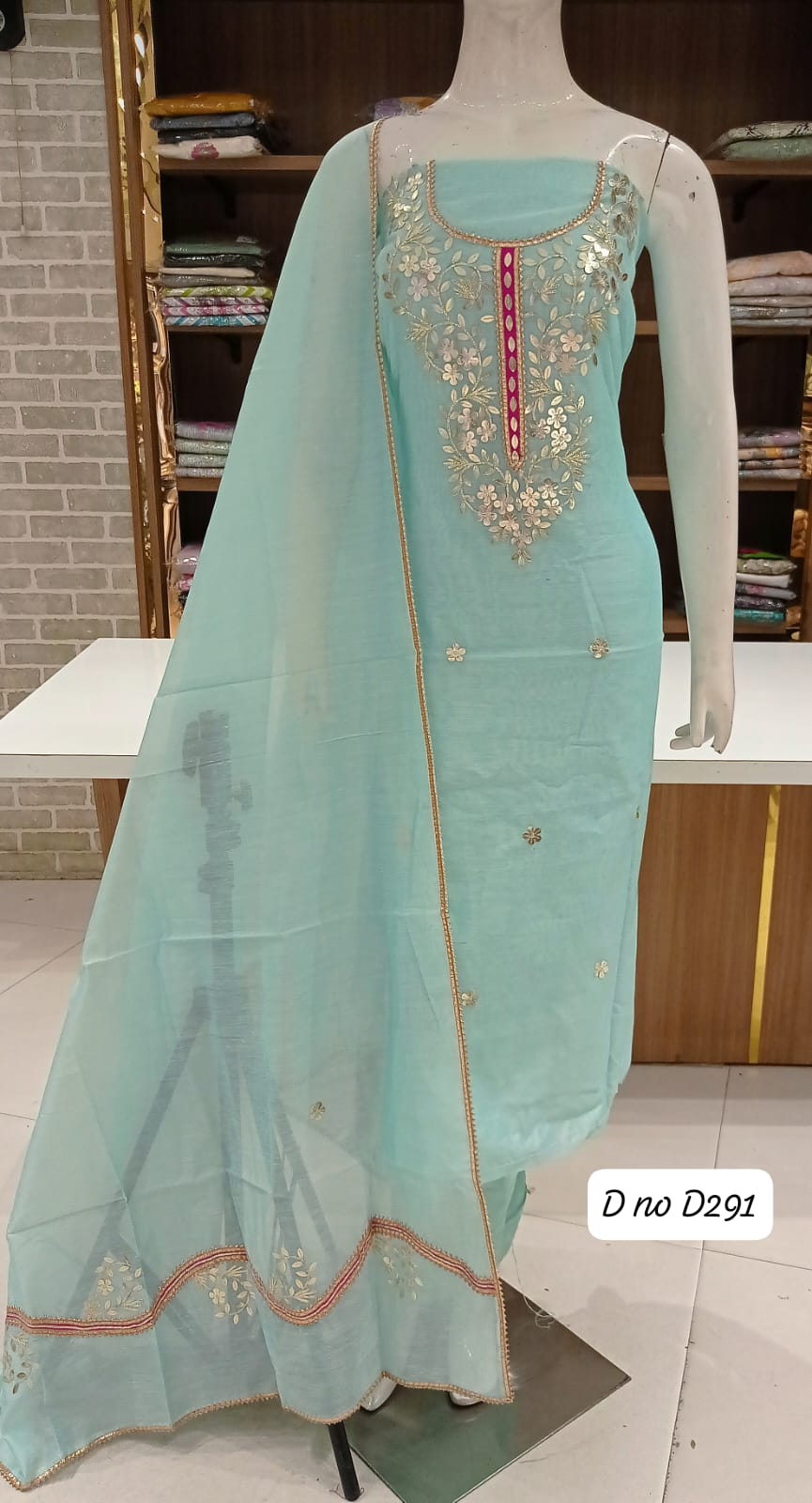 CHANDERI SILK PARTY WEAR SUITS